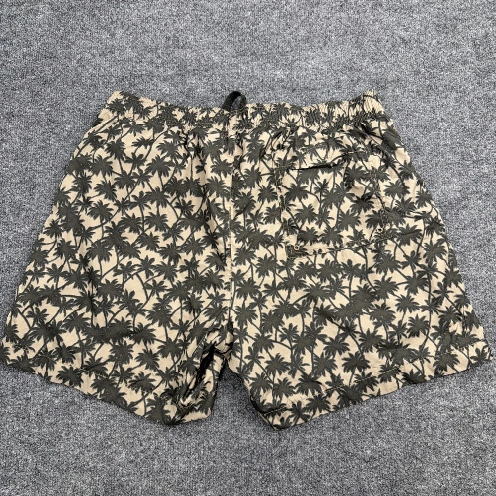 TOMAS MAIER x UNIQLO 'Small Palms' Men's Designer Swim Trunks‎ Shorts L Brown